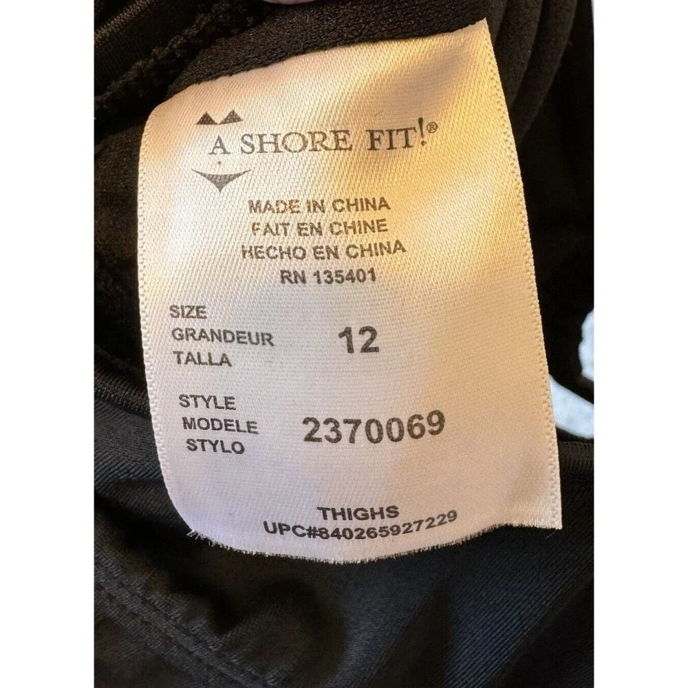 A SHORE FIT! WOMEN'S BLACK ONE-PIECE BATHING SUIT Swim Dress - Picture 11 of 13
